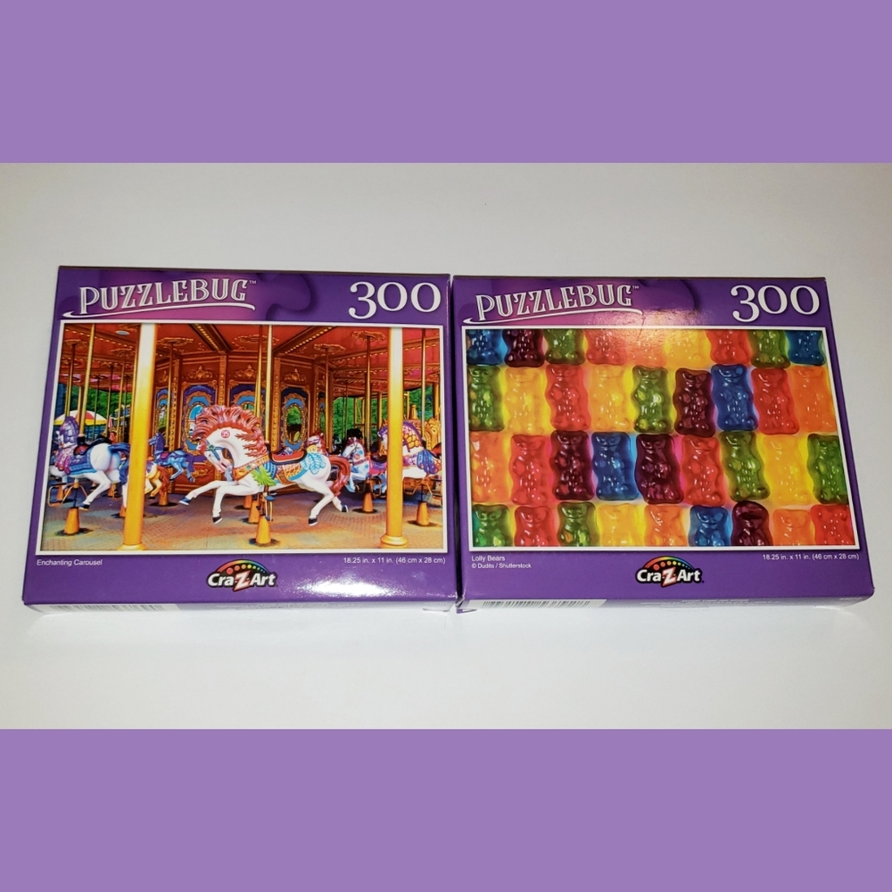 NIB PuzzleBug (2) 300 Piece Puzzle Bundle!!